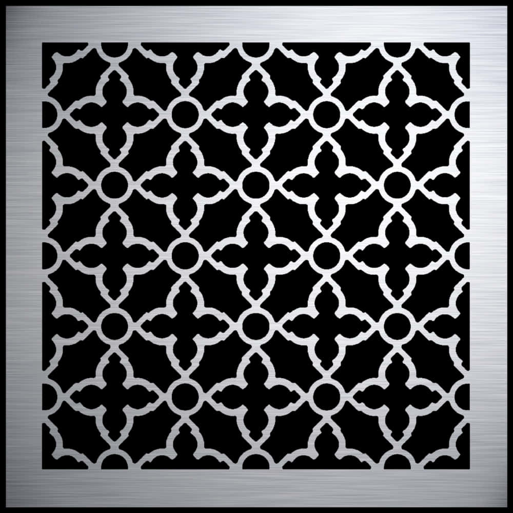 Ornate Black Ironwork Pattern PNG with transparent background