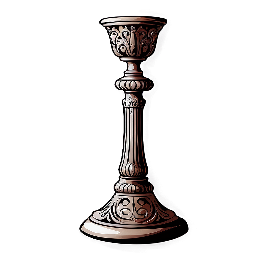 Ornate Candlestick Drawing Png Ncd