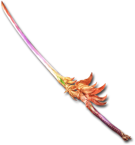 Ornate Dragon Katana Sword PNG image with a transparent background, free high-resolution download