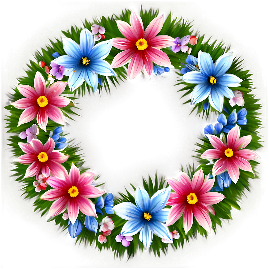 Ornate Flower Circle Png Pmg