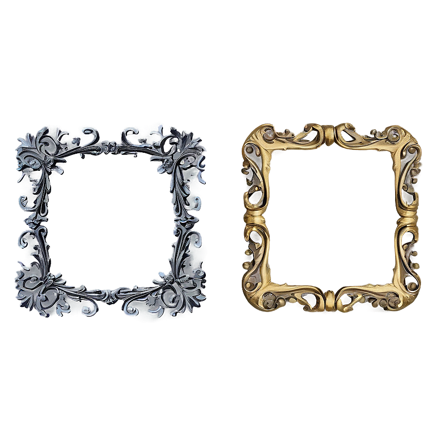 Ornate Frame Design Png Qlf61