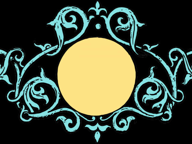 Ornate Framewith Circle Vector