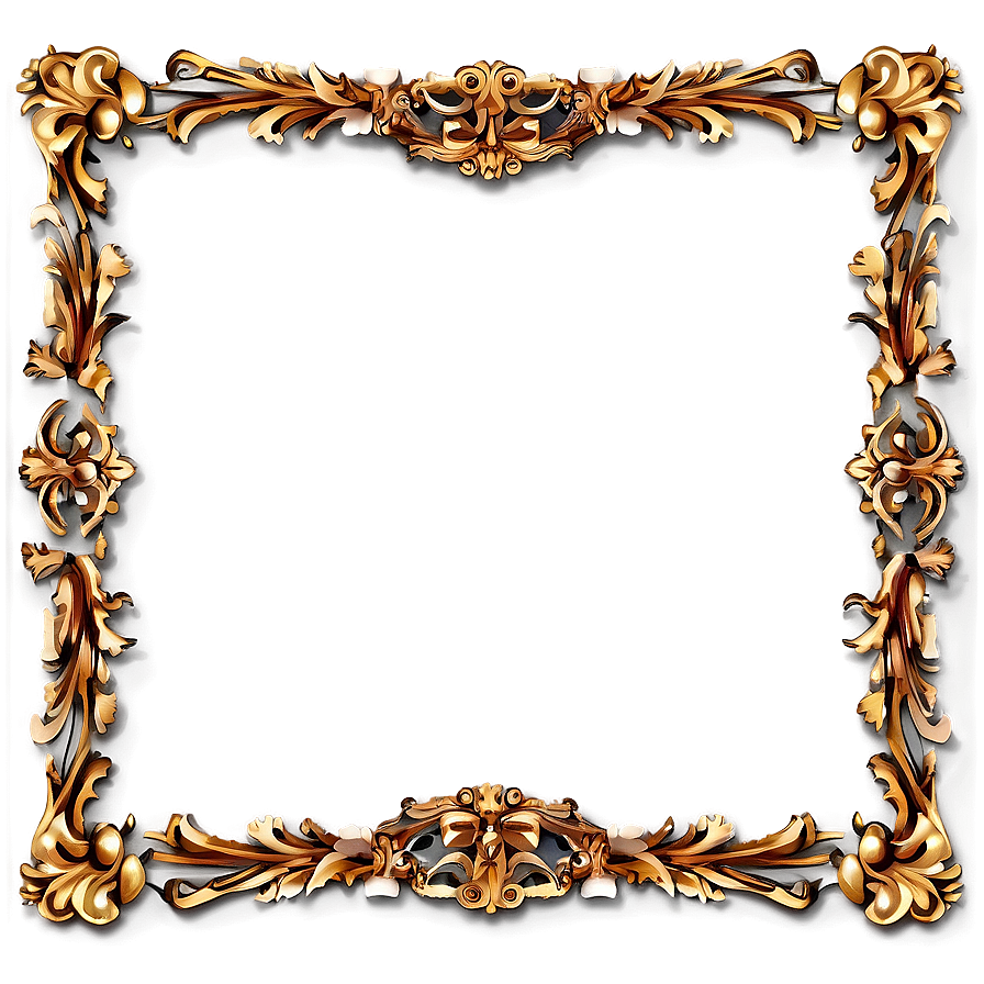 Ornate Gold Frame Art PNG   27 PNG with transparent background