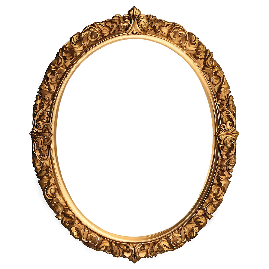 Ornate Gold Frame Art PNG   dva55 PNG with transparent background