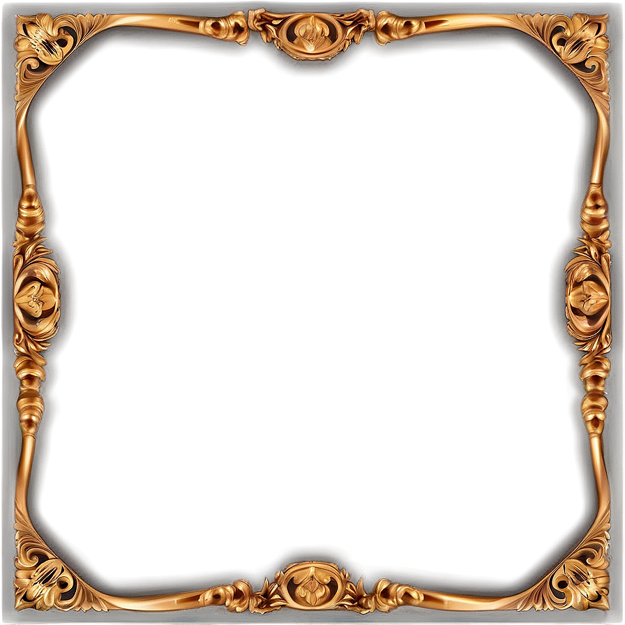 Ornate Gold Frame Art PNG   wwg PNG with transparent background