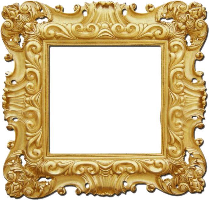 Ornate Golden Frame Empty