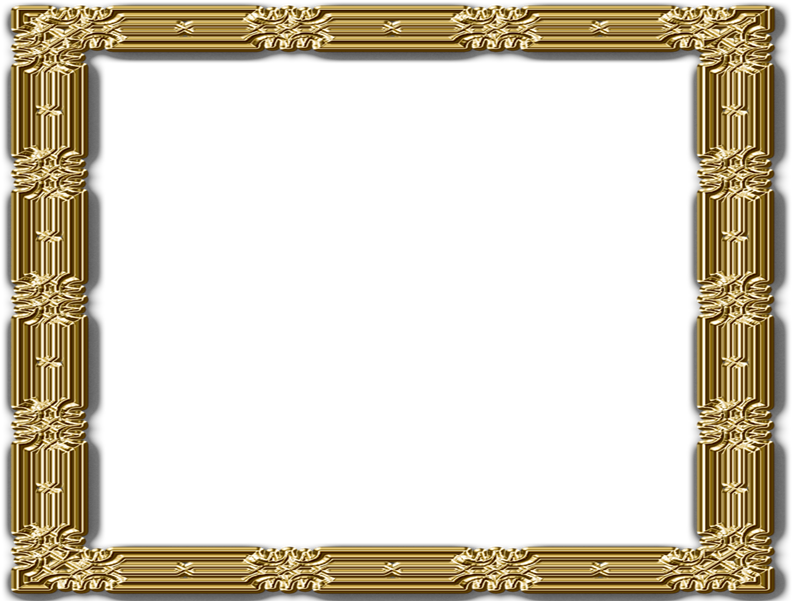 Ornate Golden Frame Template