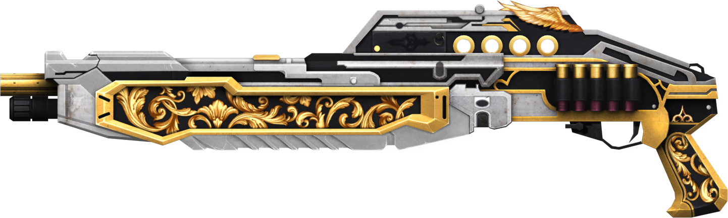 Ornate Golden Sci Fi Rifle