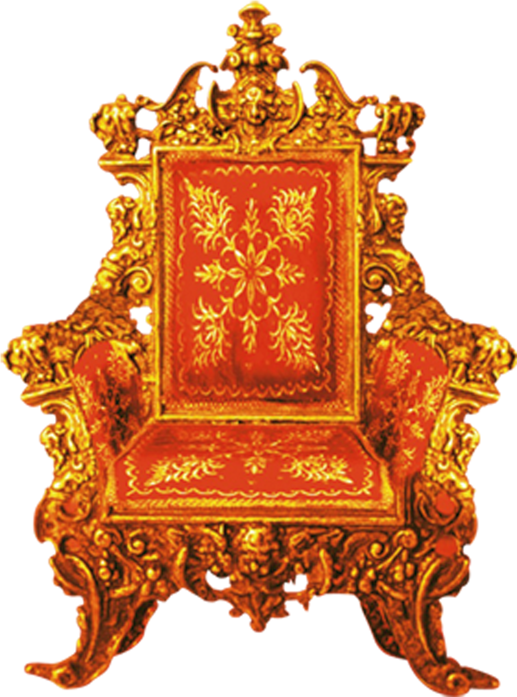 Ornate Golden Throne Chair