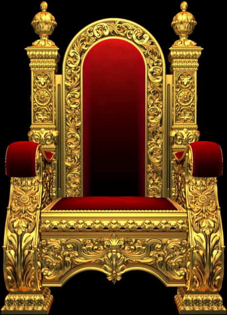 Ornate Golden Throne Chair