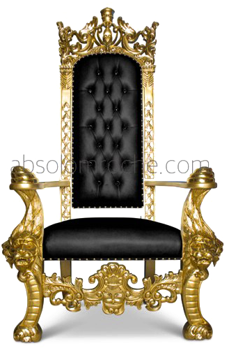 Ornate Golden Throne Chair