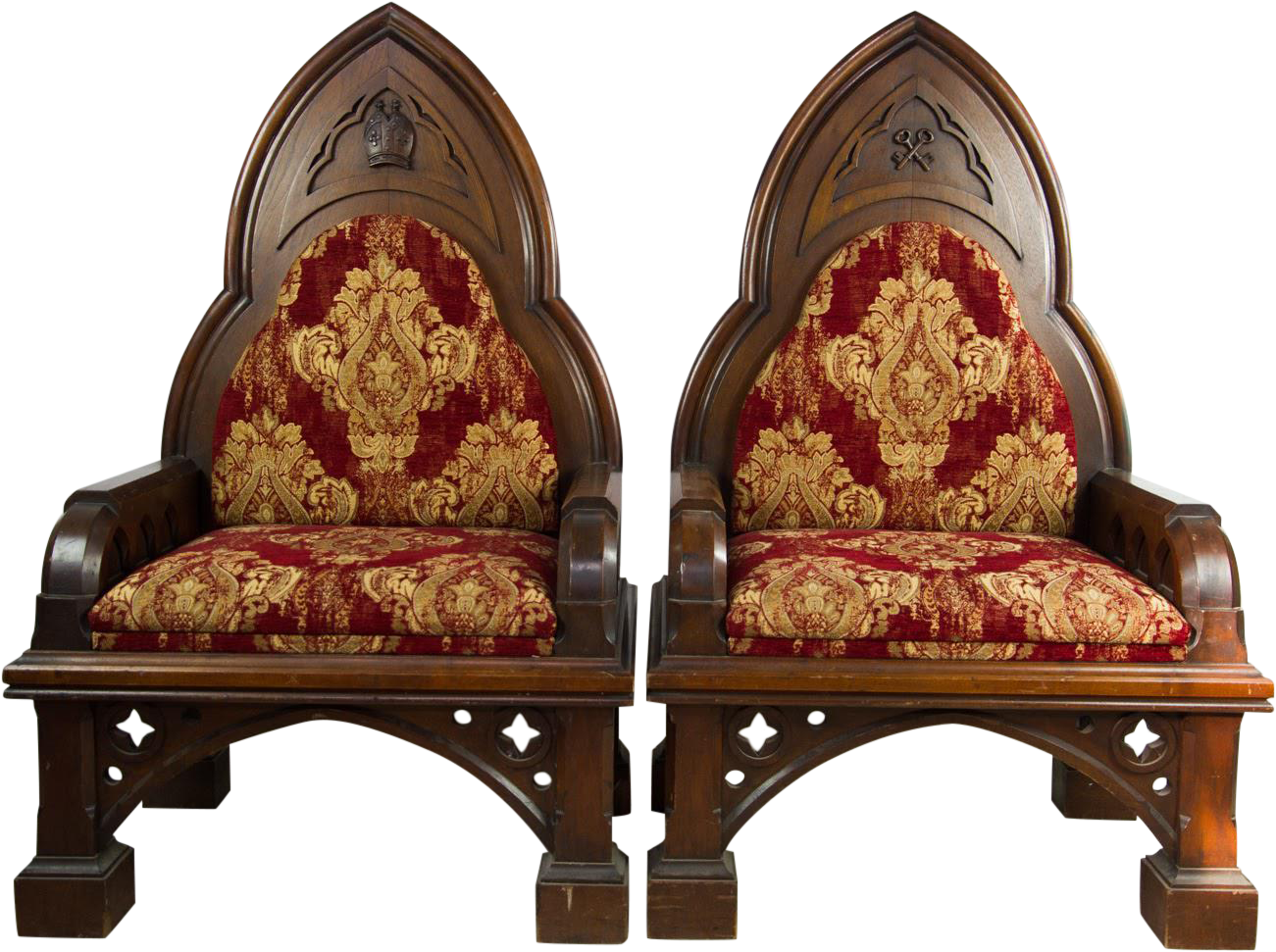 Ornate Gothic Throne Chairs