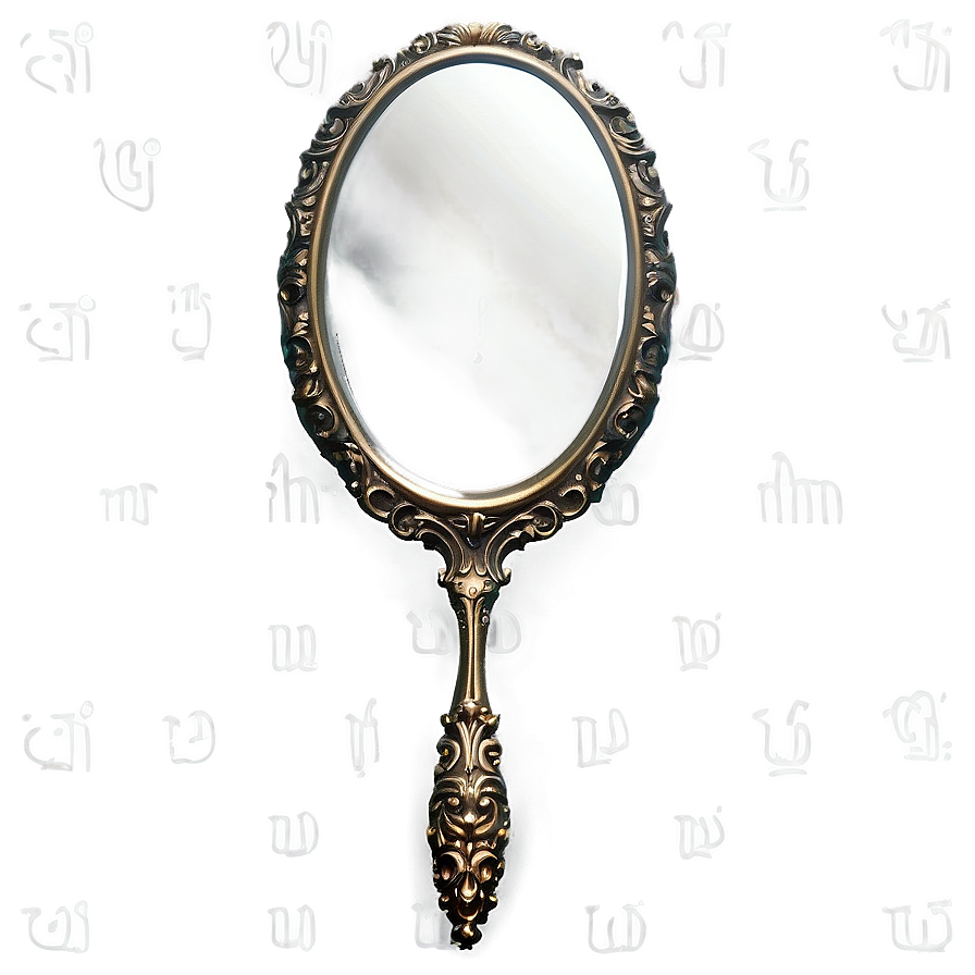 Ornate Hand Mirror PNG 06212024 PNG image with a transparent background, free high-resolution download