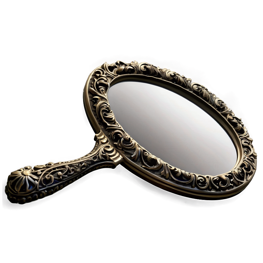 Ornate Hand Mirror PNG 06212024 PNG image with a transparent background, free high-resolution download