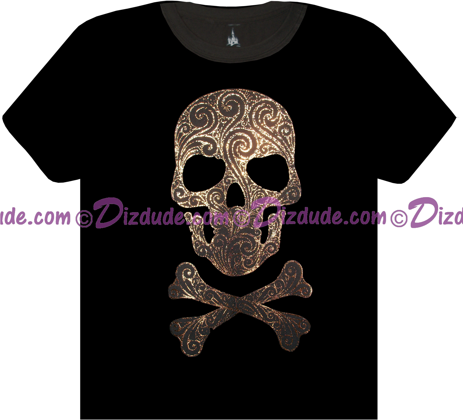 Ornate Skull Crossbones Tshirt Design