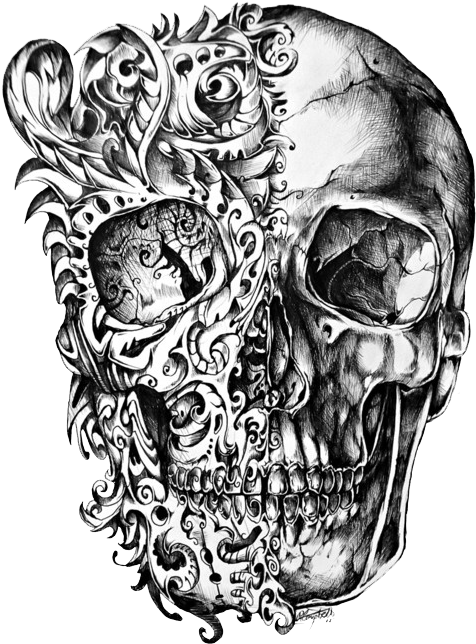 Ornate Skull Tattoo Design