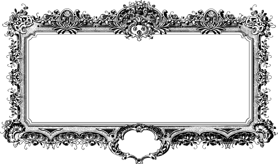 Baroque, Antique, Frame, Black And White, Vintage - Marcos Vintage Vector Blanco Png, Transparent Png PNG with transparent background