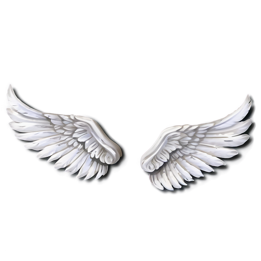 Ornate White Wings Png 27