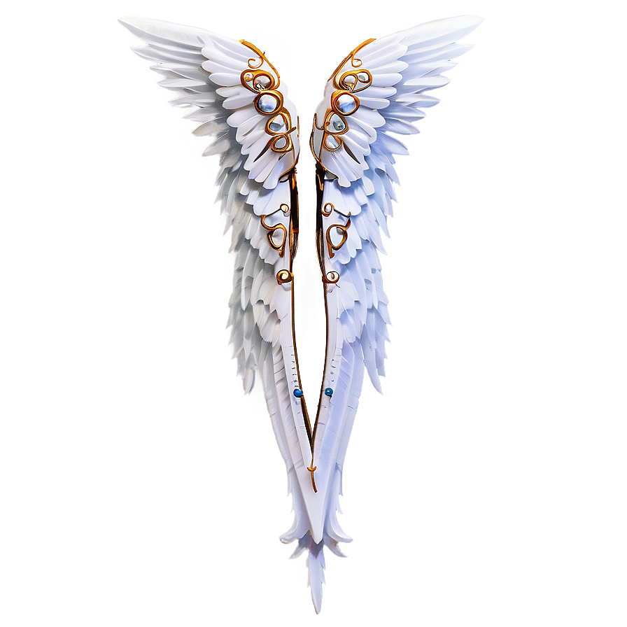 Ornate White Wings Png 31