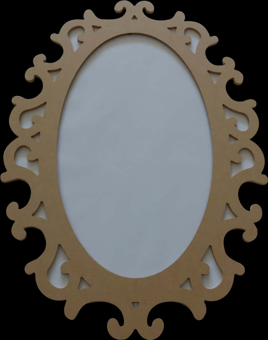 Ornate Wooden Frame Cutout Design