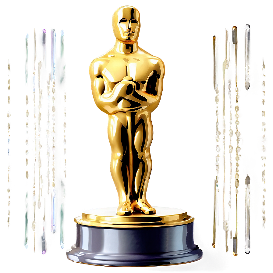 Oscar Statue With Curtain Png 46