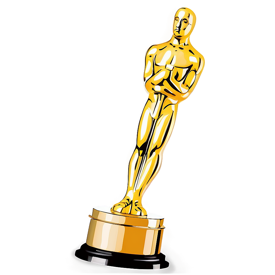 Oscar Trophy With Stars Png Wby33