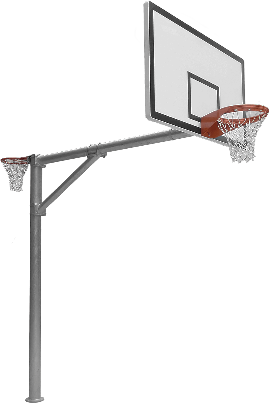 Outdoor Basketball Hoop Isolated