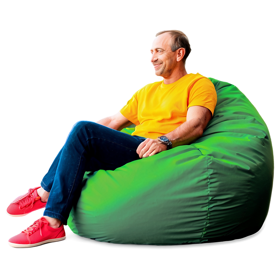 Outdoor Beanbag Relaxation PNG 06202024 PNG image with a transparent background, free high-resolution download