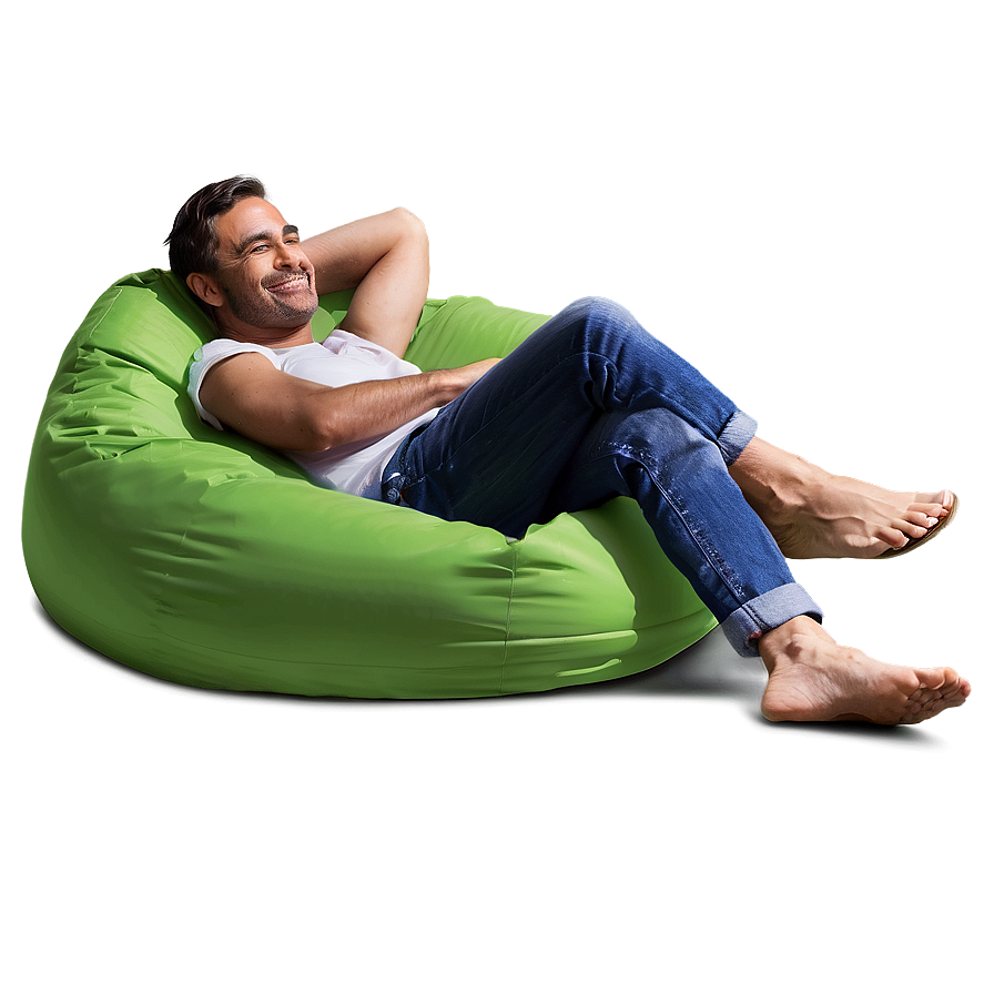 Outdoor Beanbag Relaxation PNG 06202024 PNG image with a transparent background, free high-resolution download