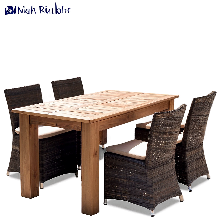 Outdoor Dining Table Set Png Tsy