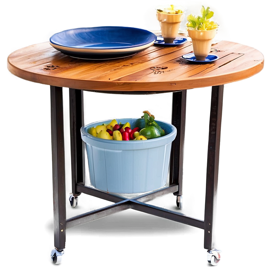 Outdoor Table With Cooler Png 06282024