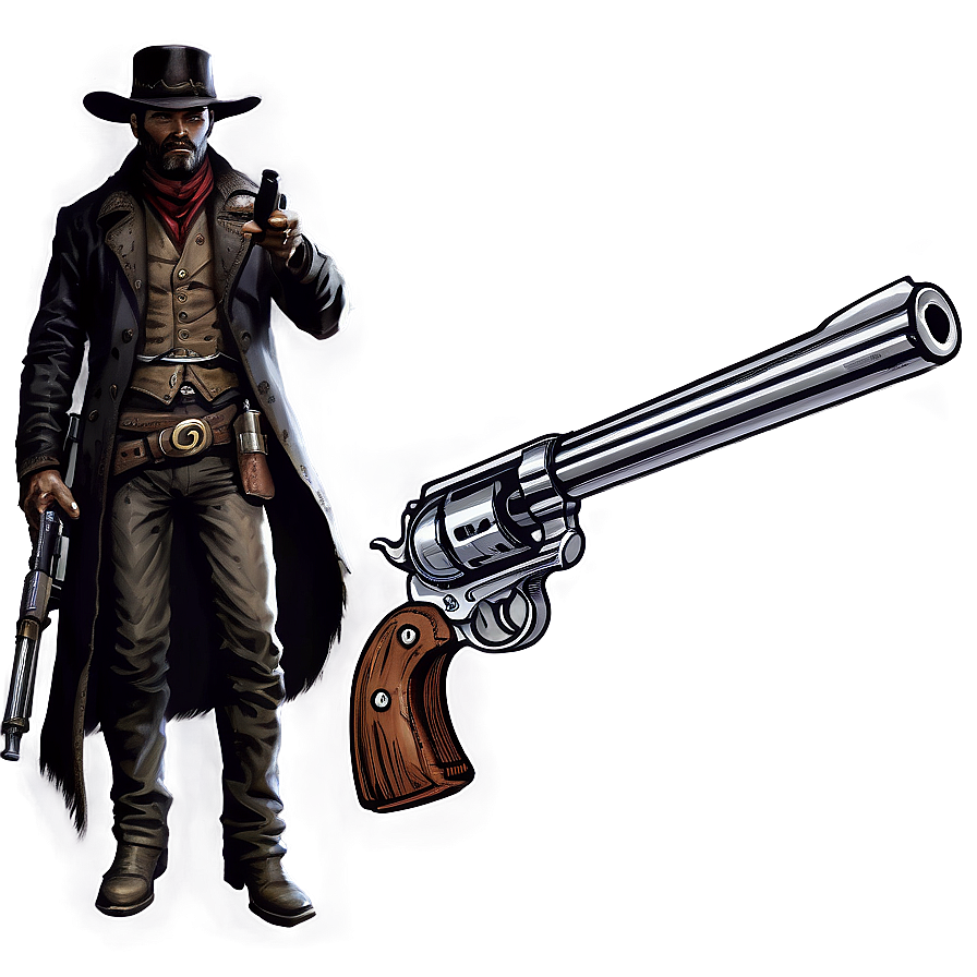 Outlaw Gunslinger Art Png 06252024