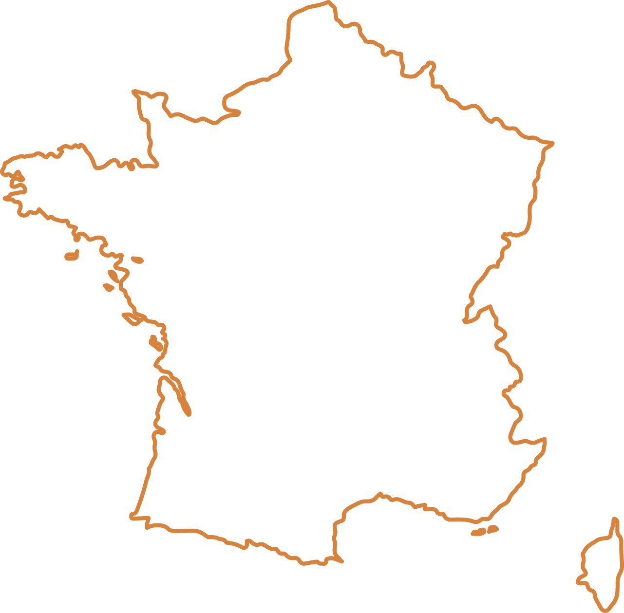 Outline Mapof France