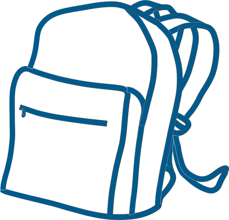 Outlined Backpack Illustration