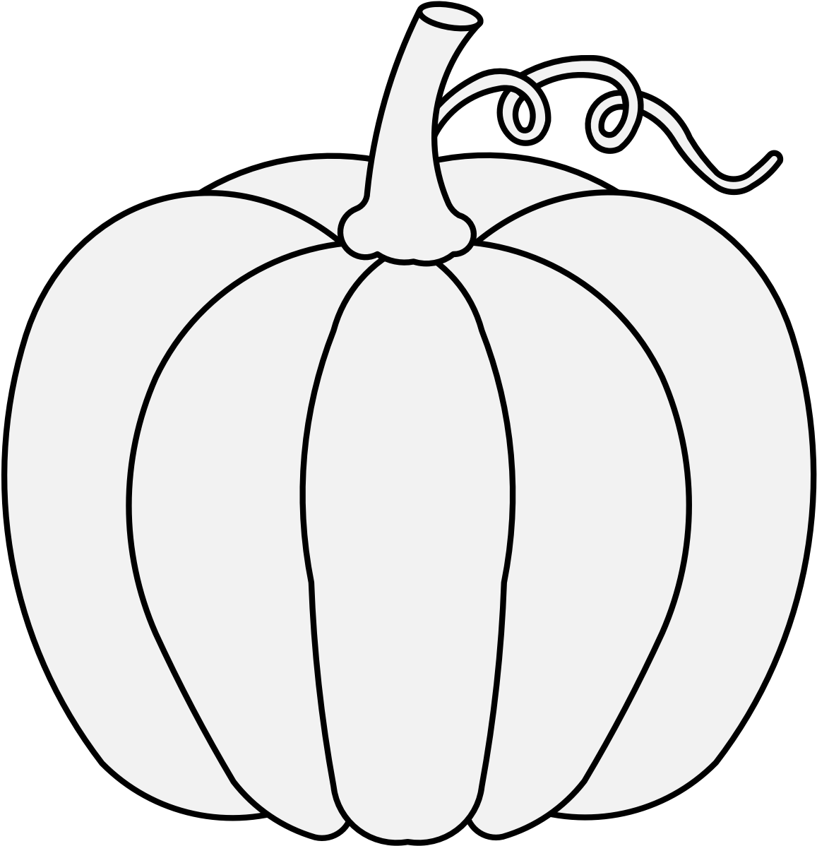 Outlined Pumpkin Drawing