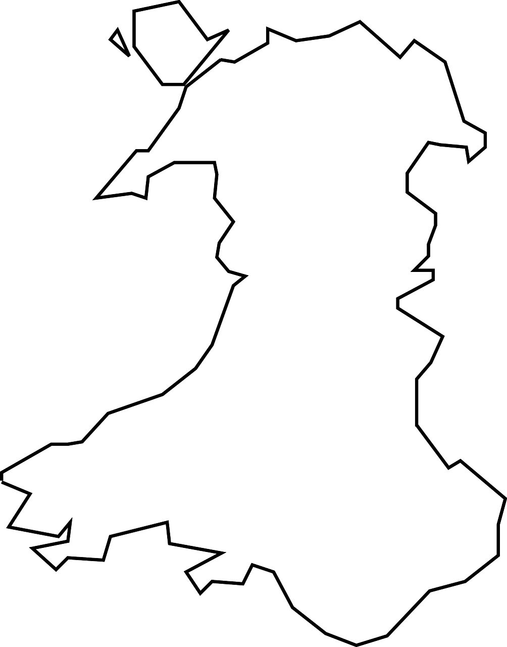 Map Of Wales Outline, HD Png Download PNG with transparent background