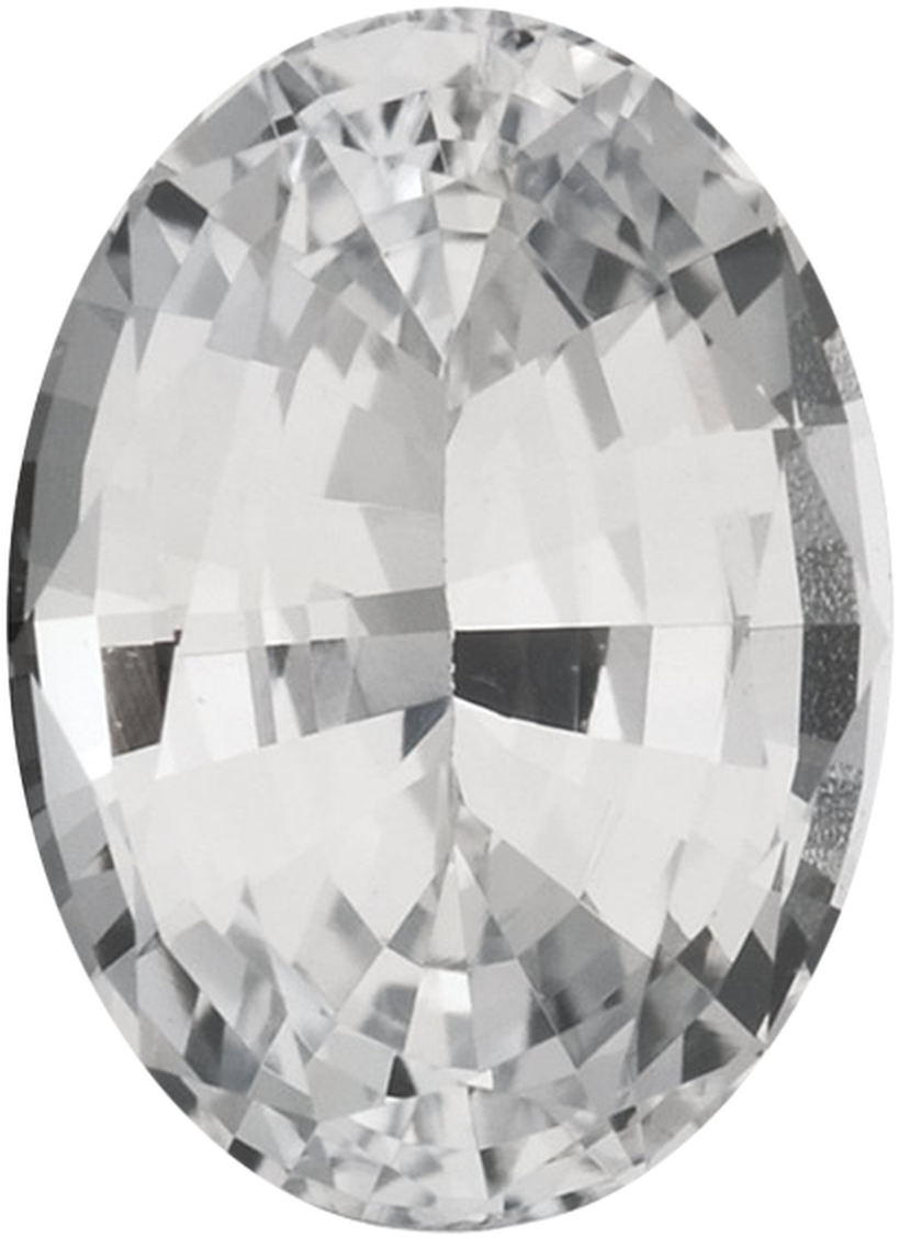 7x5mm Oval Genuine White Sapphire - White Sapphire Oval, HD Png Download PNG with transparent background