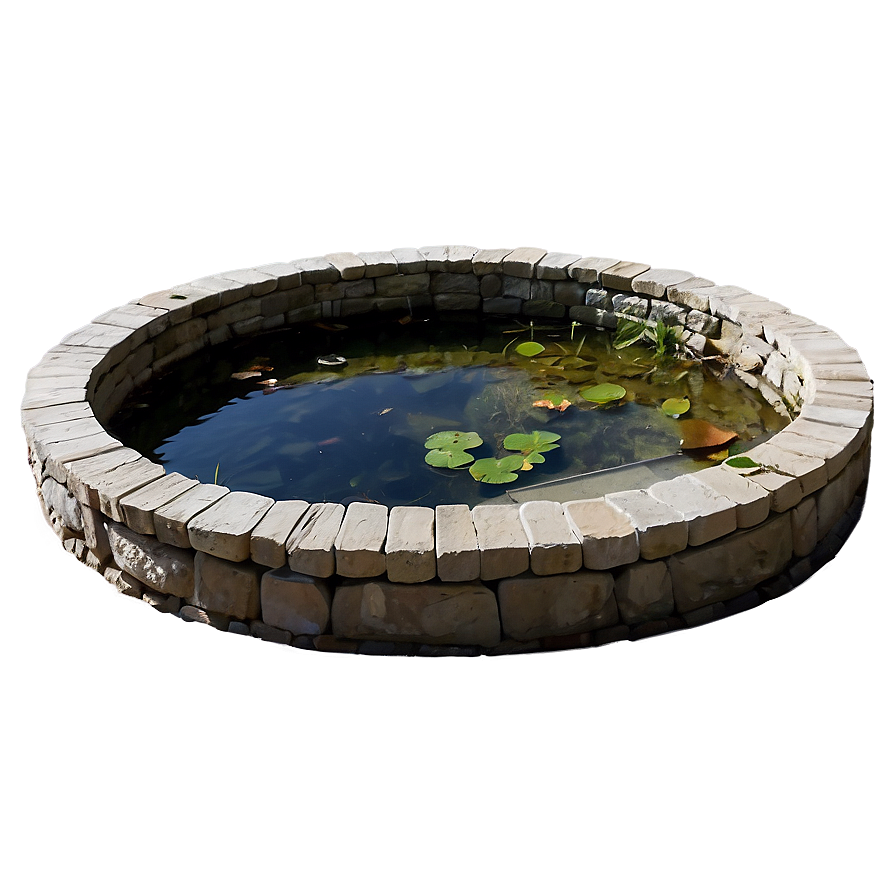 Oval Garden Pond Png 05252024