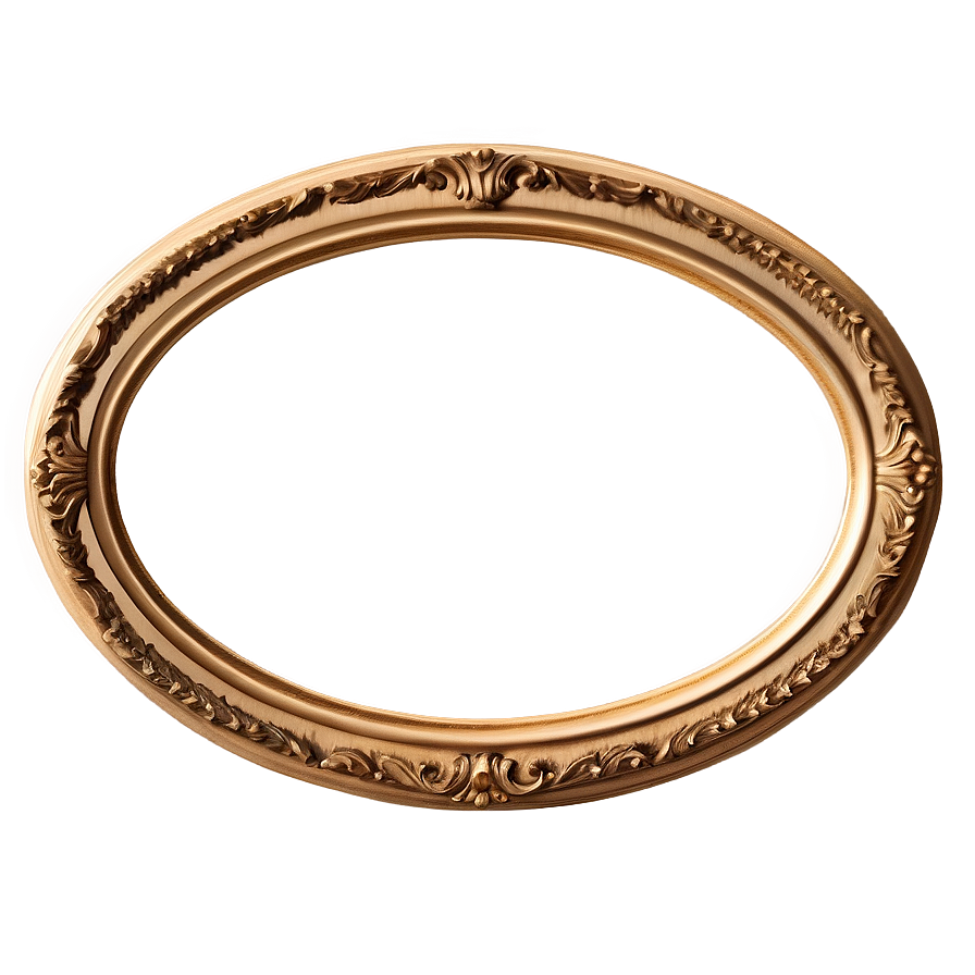 Oval Golden Frame Png 05252024