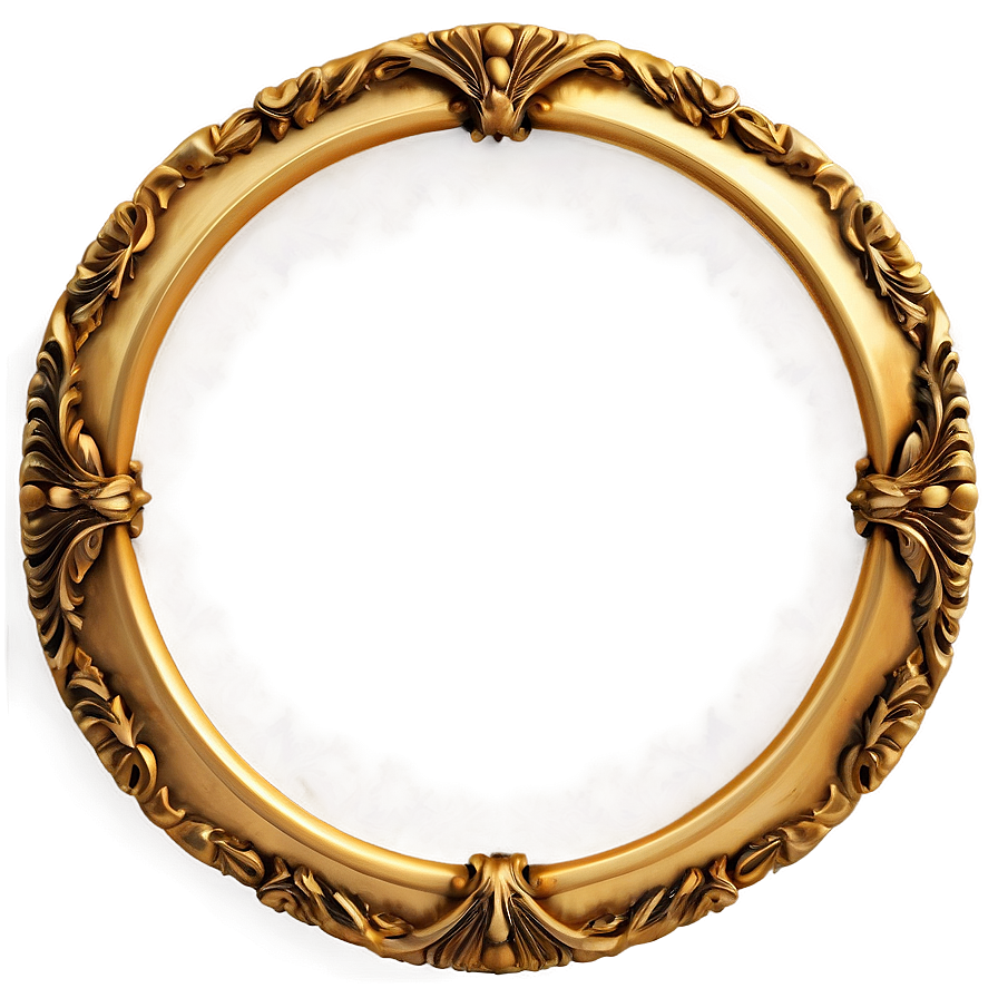 Oval Golden Frame Png 2