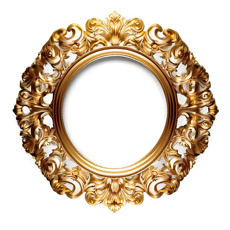 Oval Golden Frame Png Opg