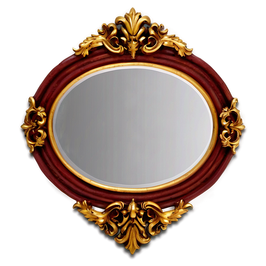 Oval Mirror Frame PNG 06212024 PNG image with a transparent background, free high-resolution download