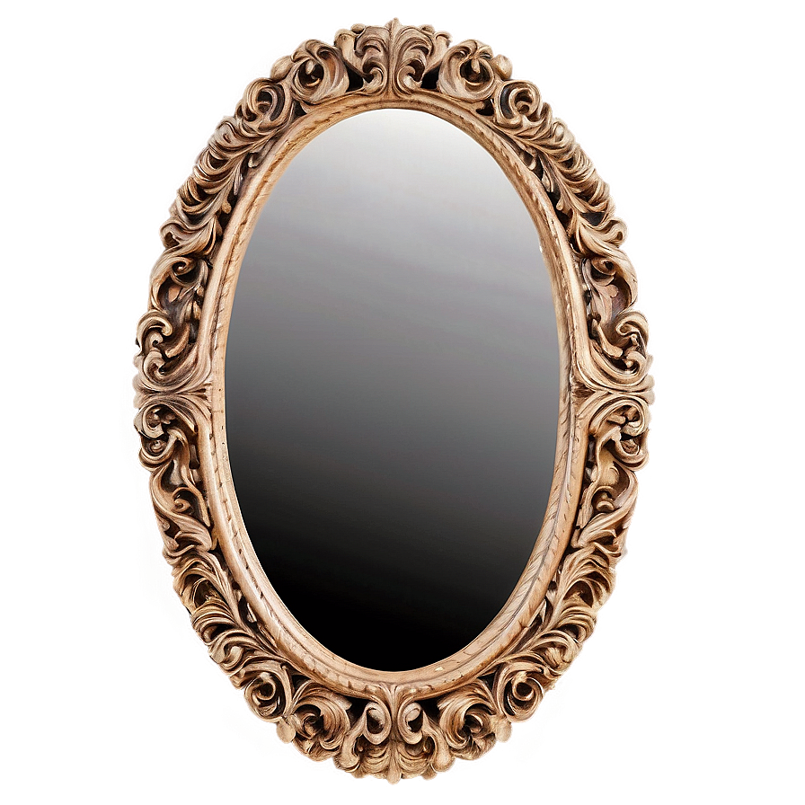 Oval Mirror Frame PNG xga PNG image with a transparent background, free high-resolution download