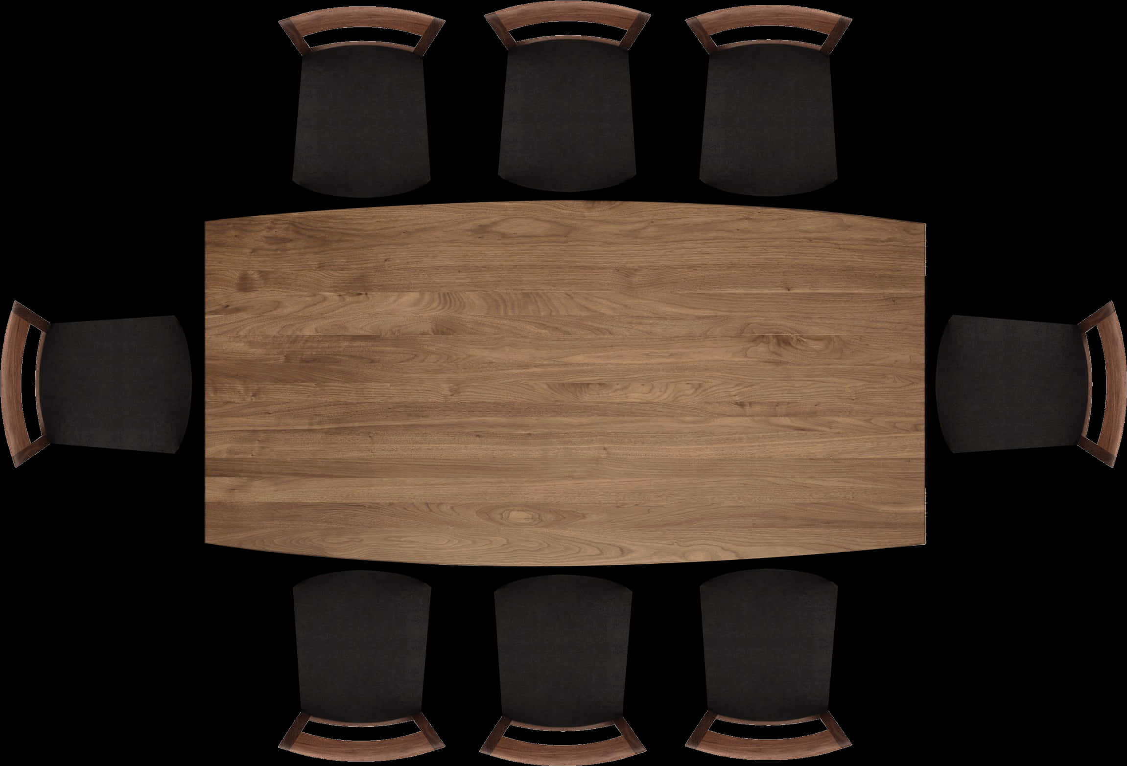 Oval Wooden Conference Tablewith Chairs