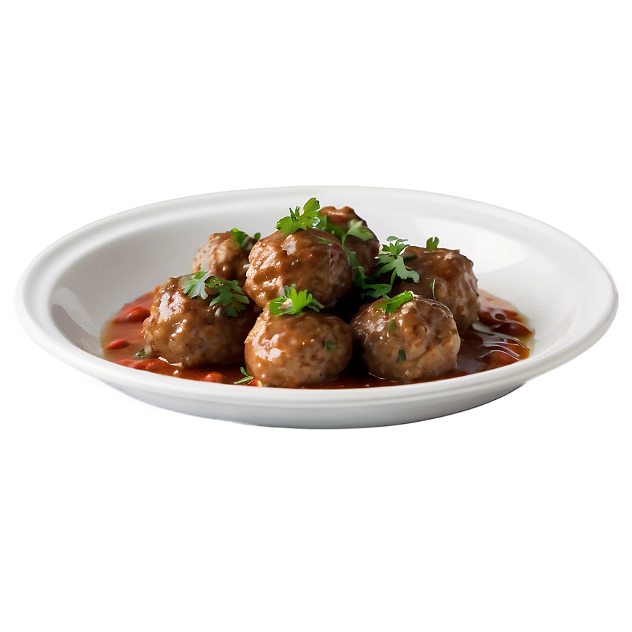 Oven-baked Meatball Plate Png 06242024