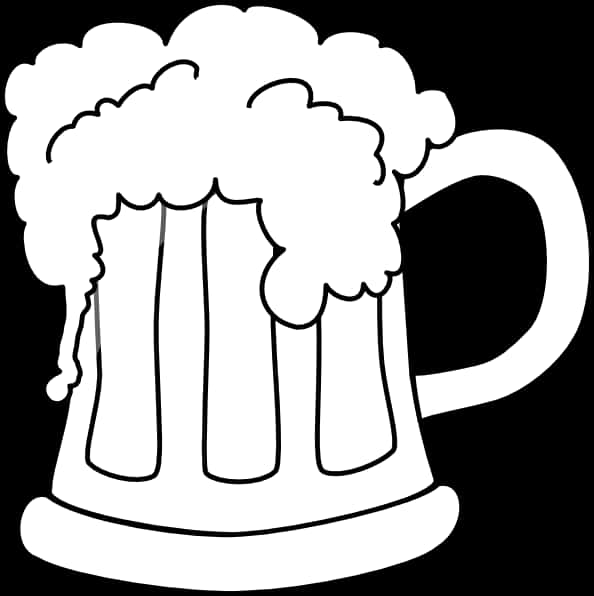 Overflowing Beer Mug Clipart PNG with transparent background