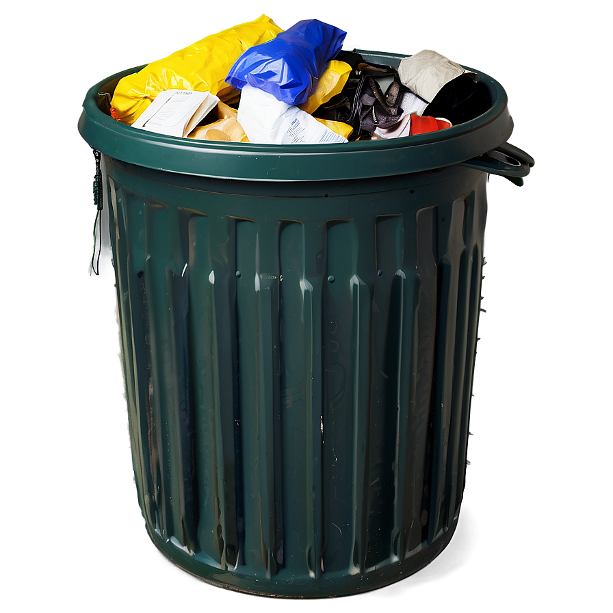 Overflowing Garbage Can PNG 05232024 PNG with transparent background