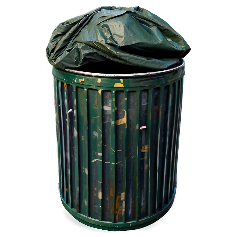 Overflowing Garbage Can PNG 05232024 PNG with transparent background