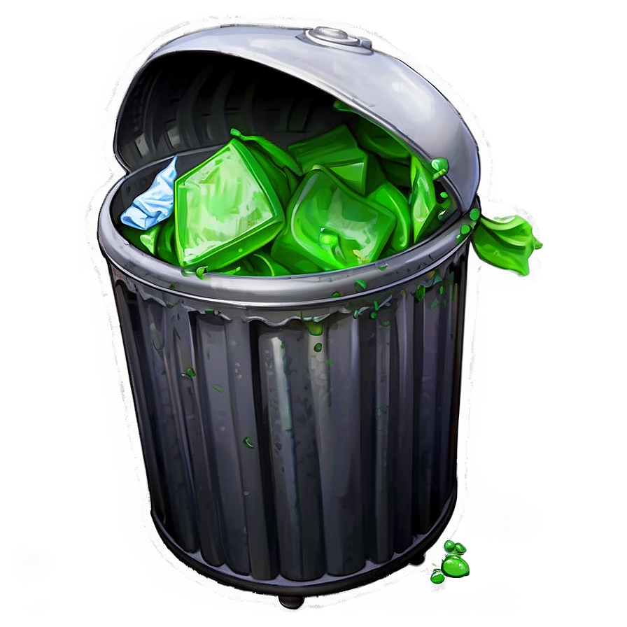 Overflowing Garbage Can PNG 72 PNG with transparent background