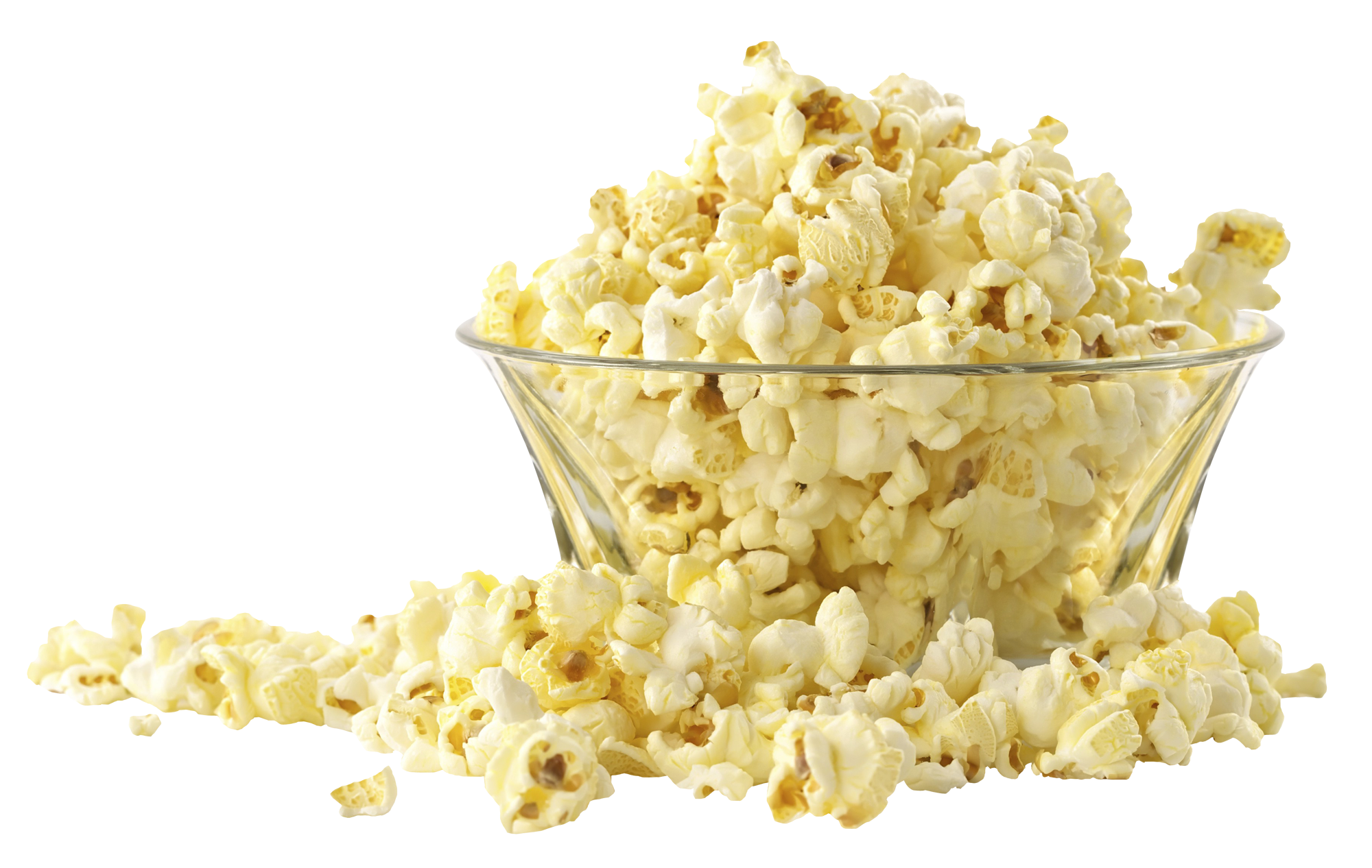 Overflowing Popcorn Bowl PNG with transparent background